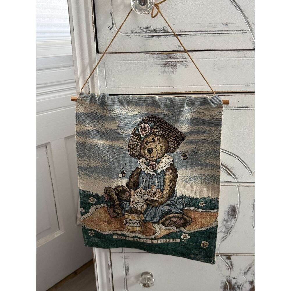 Boyds Bears Tapestry Bannerette 13x18 Honey Vintage